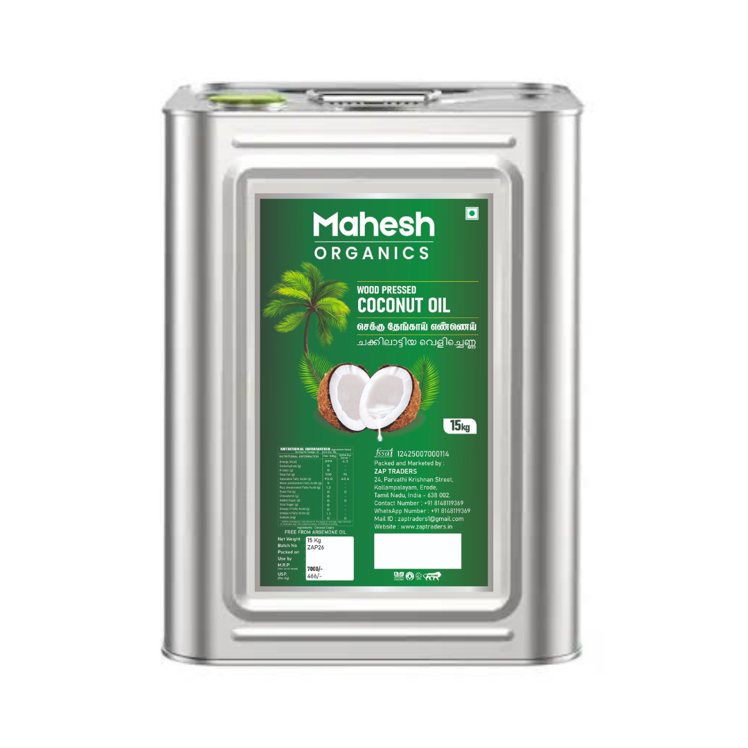 Coconut Oil 15 Kg Tin